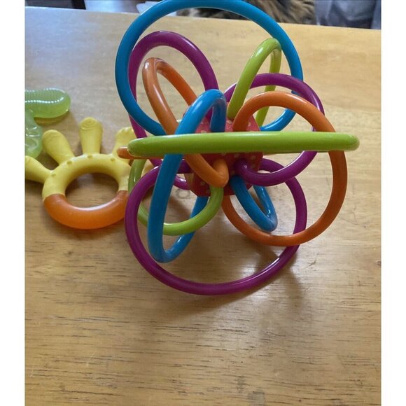 Mixed Lot Manhattan Toy Winkel rattle Sensory Plus 2 Teethers Toys - Picture 9 of 10